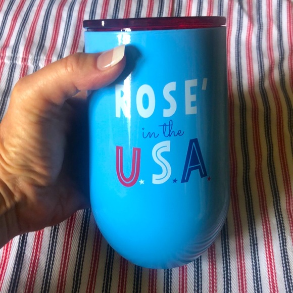 Rose’ in the U.S.A. Insulated Wine Cup 🍷 - Picture 1 of 5